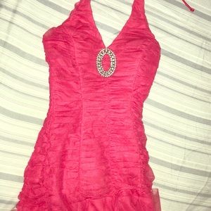 Fushia long dress